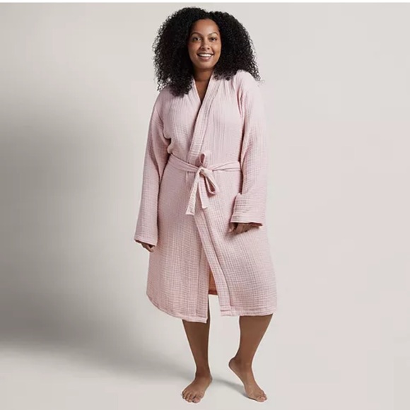 Parachute Luxury Cloud Cotton Robe in Blush Pink - Picture 3 of 9